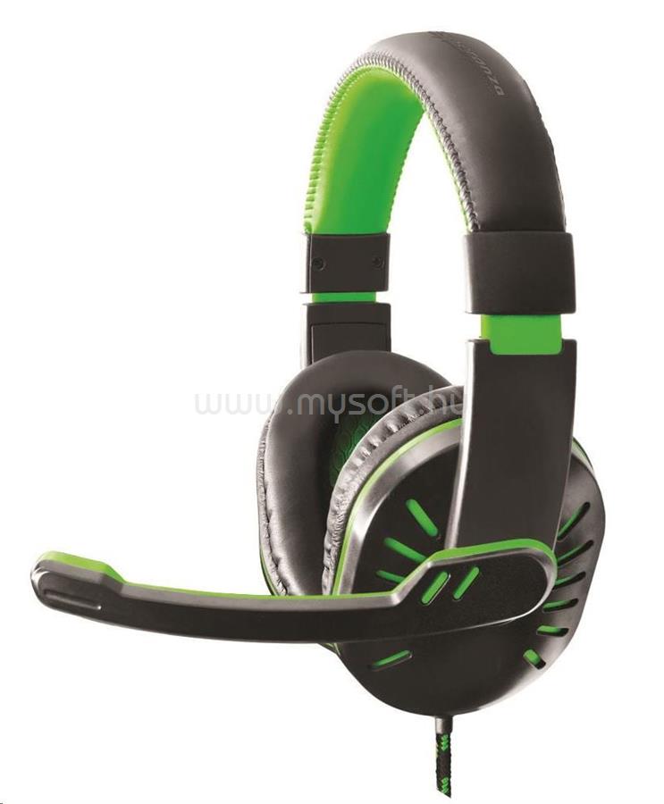 ESPERANZA EGH330G CROW vezetékes gamer headset (fekete-zöld)