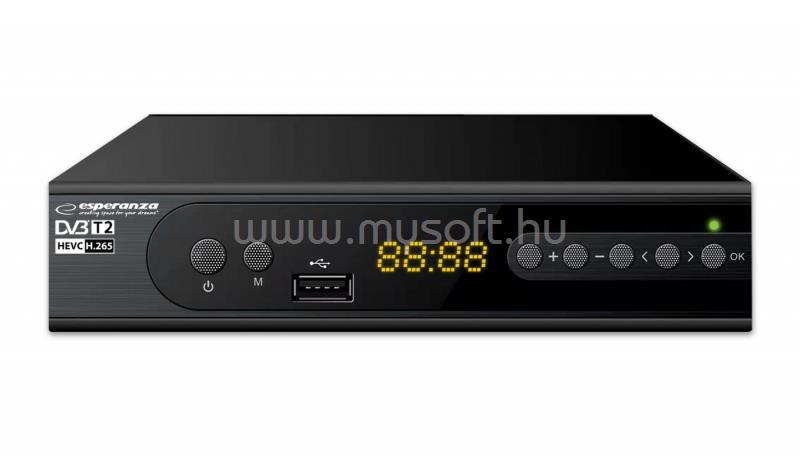 ESPERANZA EV106R DVB-T2 H.265/HEVC DIGITÁLIS FÖLDFELSZÍNI TV-VEVŐ