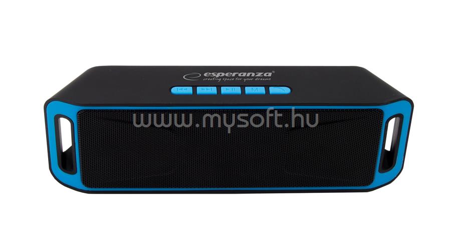 ESPERANZA Folk Bluetooth hangszóró, FM (fekete-kék)