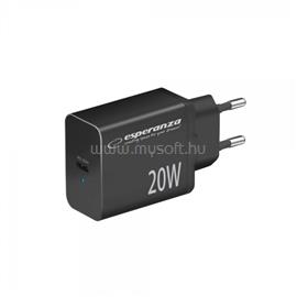 ESPERANZA gyorstöltő 20w usb-c pd (fekete) ESPERANZA_EZC104K small