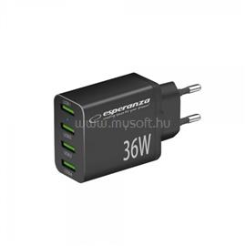 ESPERANZA gyorstöltő 36w 4x usb-a qc 3.0 18w ESPERANZA_EZC107K small