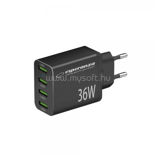 ESPERANZA gyorstöltő 36w 4x usb-a qc 3.0 18w