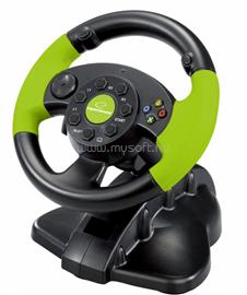 ESPERANZA High Octane versenykormány pedállal, XBOX360/PS3/PC,( fekete-zöld) ESPERANZA_EG104 small