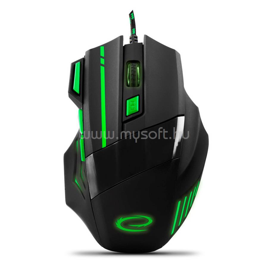 ESPERANZA MX201 Wolf gamer vezetékes egér (fekete-zöld)