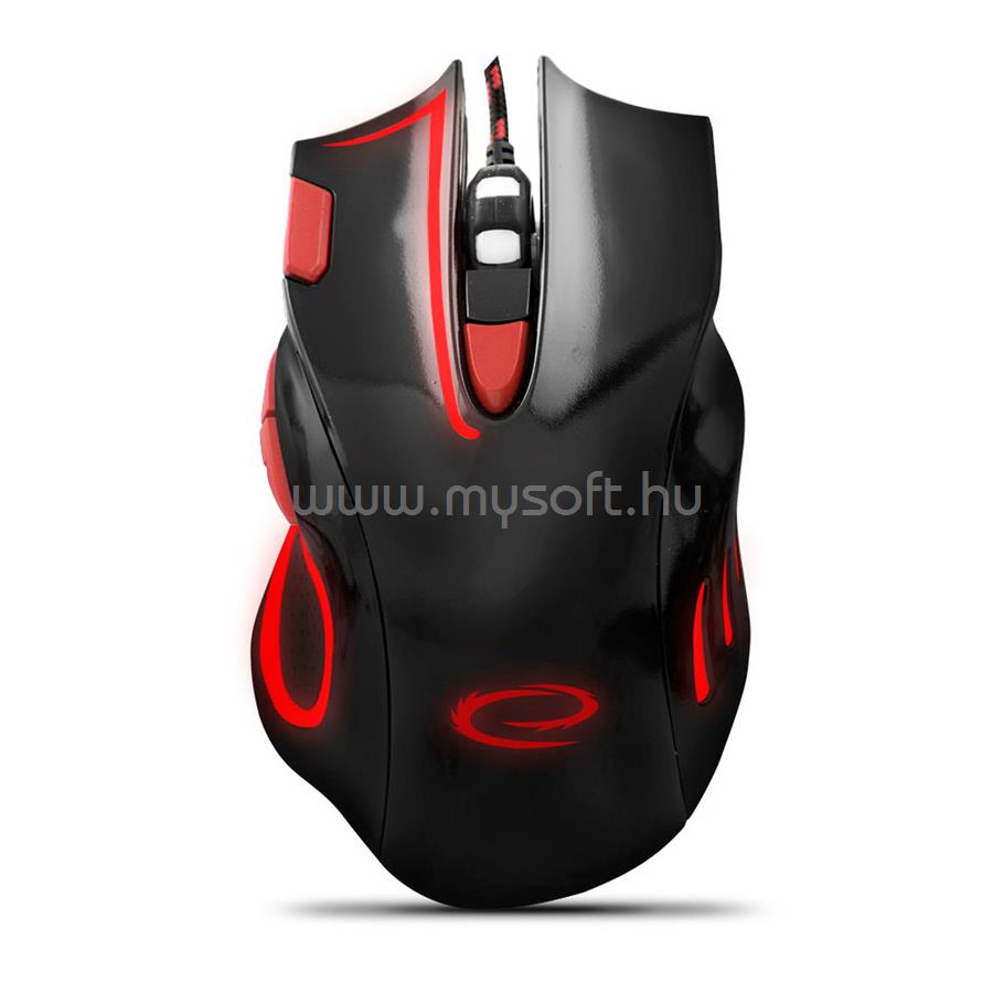 ESPERANZA MX401 Hawk gamer vezetékes egér (fekete-piros)
