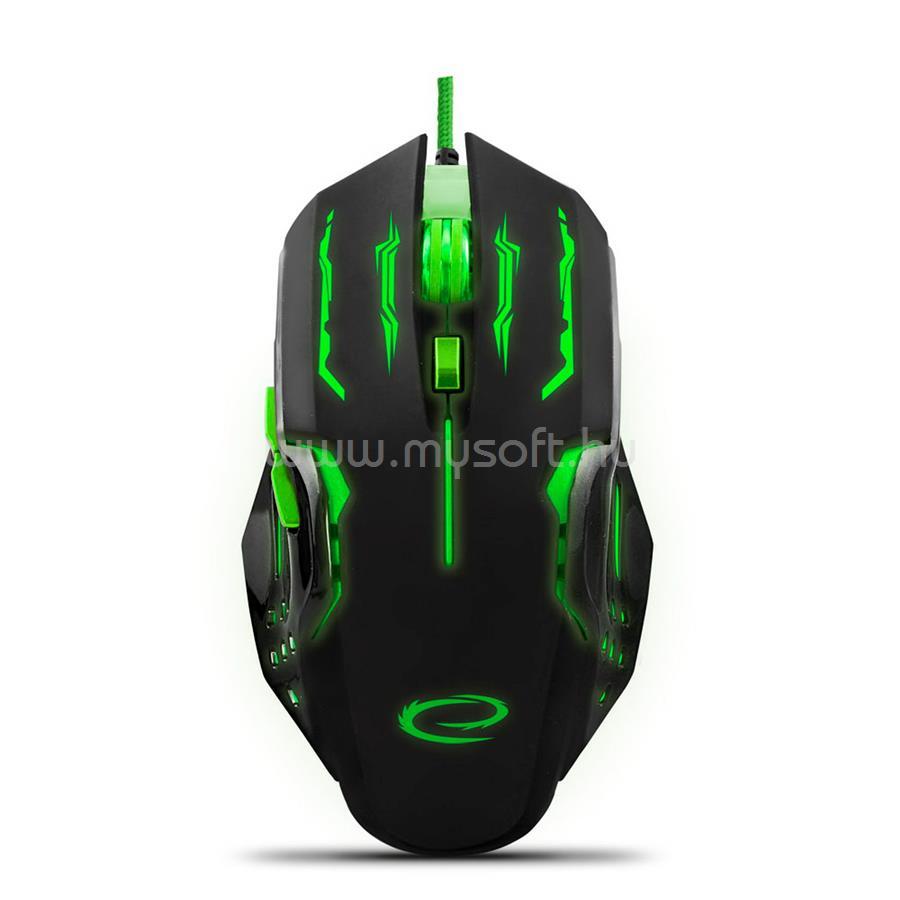 ESPERANZA MX403 Apache 6D gamer vezetékes egér (zöld)