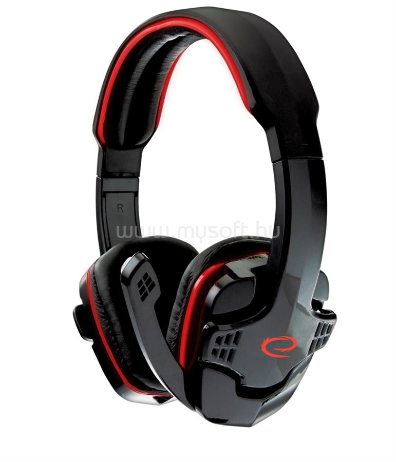 ESPERANZA Raven Gamer sztereó headset (fekete-piros)