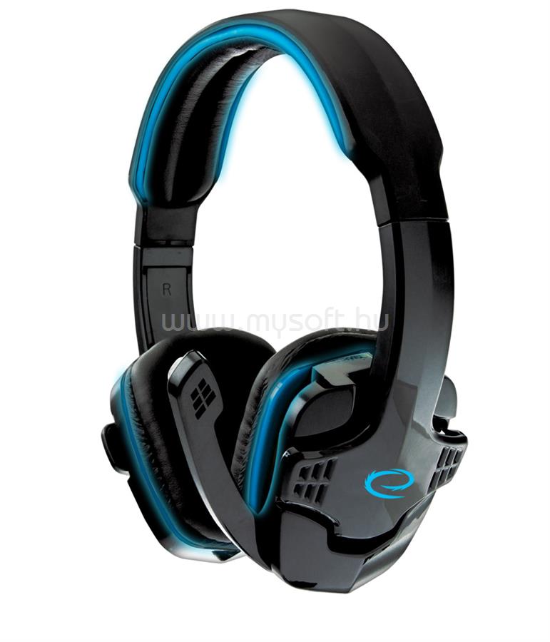 ESPERANZA Raven vezetékes gamer headset (fekete-kék)