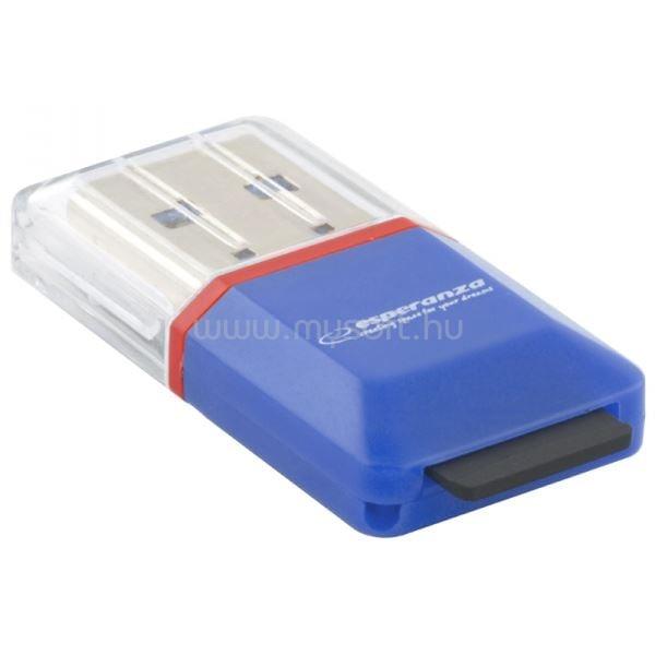 ESPERANZA USB 2.0 microSD kártyaolvasó (kék)