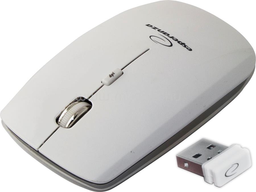 ESPERANZA VEZETÉK NÉLKÜLI 2.4GHZ OPTIKAI EGÉR 4D USB SATURN FEHÉR