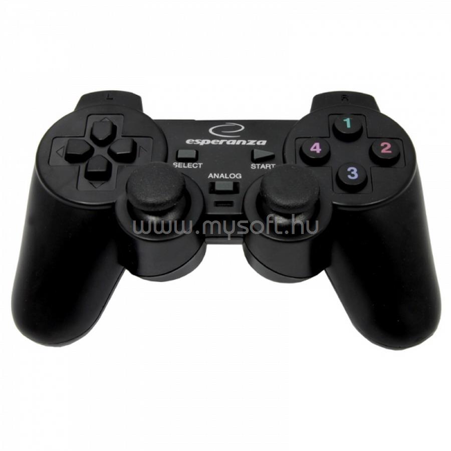 ESPERANZA Warrior Vibrációs Gamepad PC (fekete)