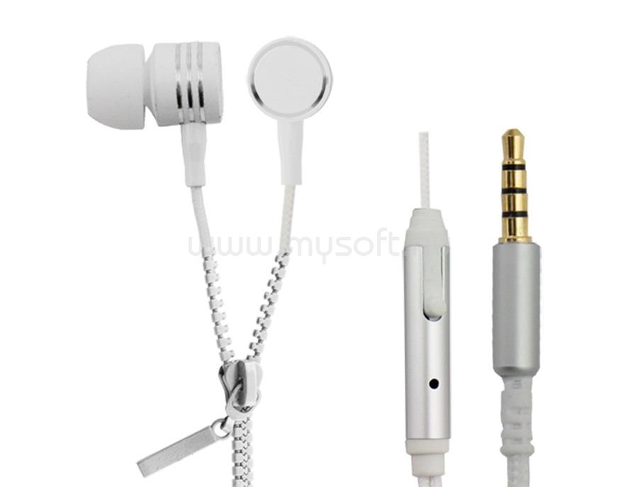 ESPERANZA Zipper mikrofonos sztereó fülhallgató (fehér)
