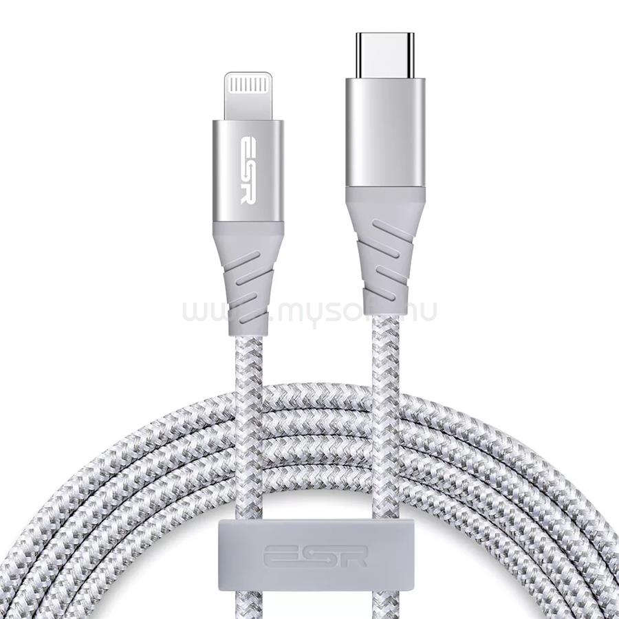 ESR 5V/3A 1m fehér USB C lightning PD kábel