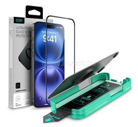 ESR iPhone 16 ESR ARMORITE képernyővédő üveg 2.5D, EXTRA erős + segédkeret, FEKETE GP-162267 small