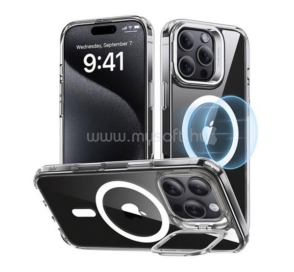 ESR iPhone 16 Pro CH HALOLOCK szilikon telefonvédő ütésállóság, MagSafe, ÁTLÁTSZÓ
