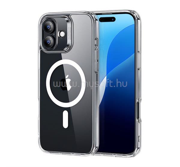 ESR iPhone 16 CH HALOLOCK szilikon telefonvédő ütésállóság, MagSafe, ÁTLÁTSZÓ
