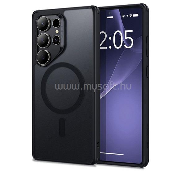 ESR Samsung S25 Ultra ESR CH HALOLOCK szilikon telefonvédő ütésállóság, MagSafe, FEKETE