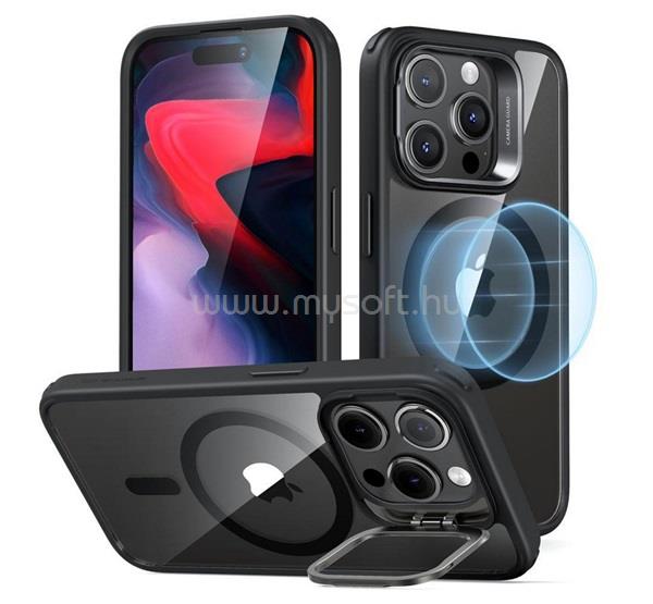 ESR iPhone 15 Pro CLASSIC HALOLOCK szilikon telefonvédő ütésállóság, MagSafe, FEKETE