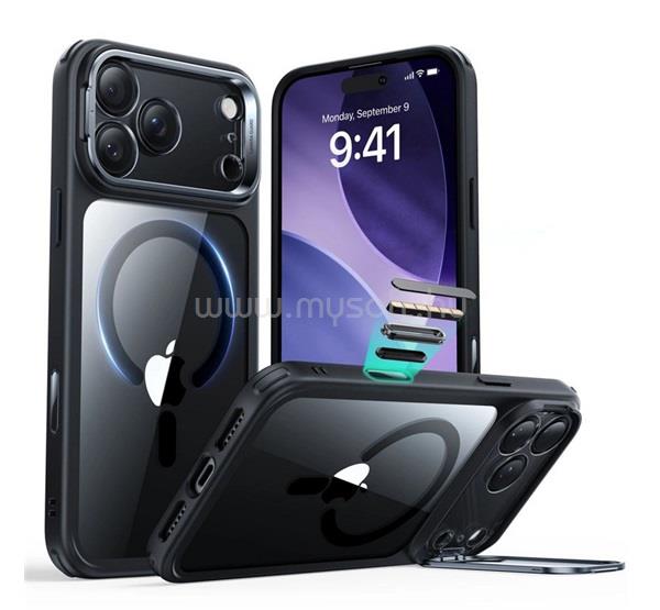 ESR iPhone 17 Pro Max CLASSIC HYBRID szilikon telefonvédő ütésállóság, MagSafe, FEKETE