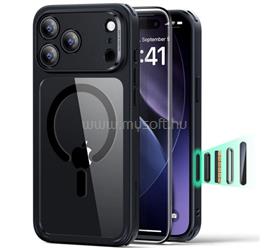 ESR iPhone 17 Pro CLASSIC HYBRID szilikon telefonvédő ütésállóság, MagSafe + képernyővédő üveg, FEKETE GP-174886 small