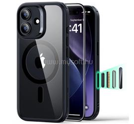 ESR iPhone 17 CLASSIC HYBRID szilikon telefonvédő ütésállóság, MagSafe + képernyővédő üveg, FEKETE GP-174887 small