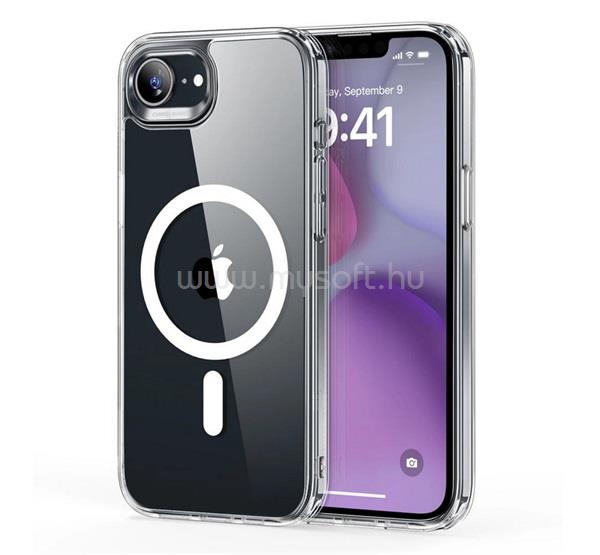 ESR iPhone 17e / 16e CLASSIC HYBRID szilikon telefonvédő ütésállóság, MagSafe, ÁTLÁTSZÓ