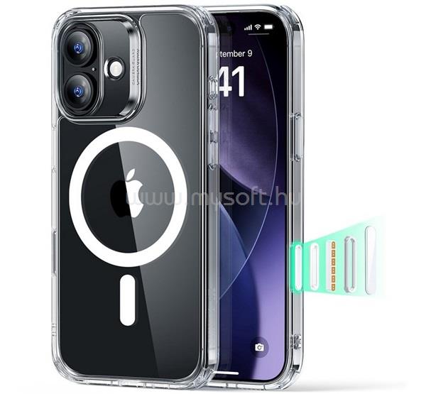 ESR iPhone 17 CLASSIC HYBRID szilikon telefonvédő ütésállóság, MagSafe, ÁTLÁTSZÓ