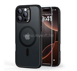 ESR iPhone 16 Pro Max HYBRID HALOLOCK szilikon telefonvédő ütésállóság, matt + képernyővédő üveg, FEKETE GP-163429 small