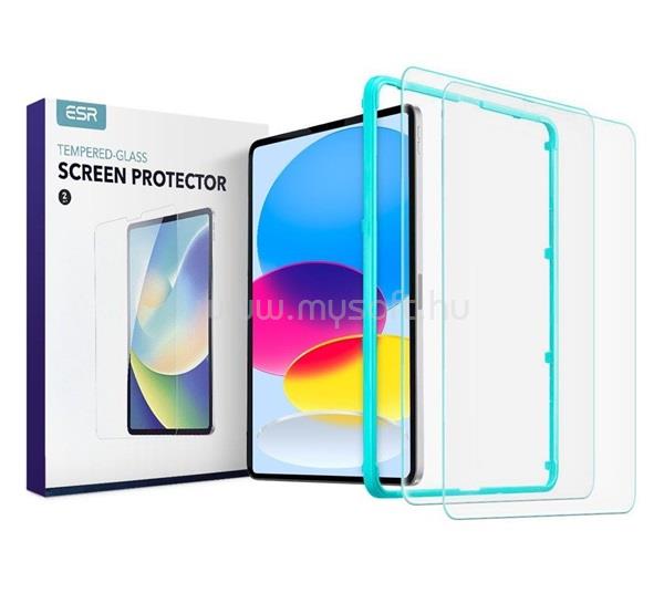 ESR IPAD 11 (2025) / 10.9 (2022) képernyővédő üveg 2db 2.5D, 9H + segédkeret, ÁTLÁTSZÓ