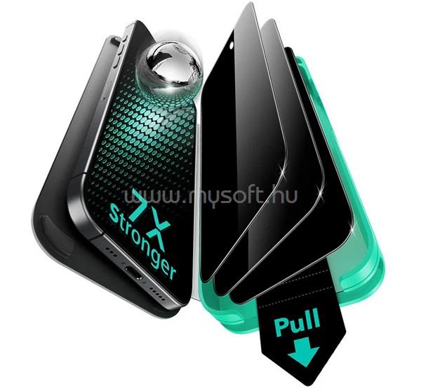 ESR iPhone 17 ESR ULTRAFIT ARMORITE PRIVACY képernyővédő üveg 3db 2.5D, betekintés ellen + segédkeret, FEKETE