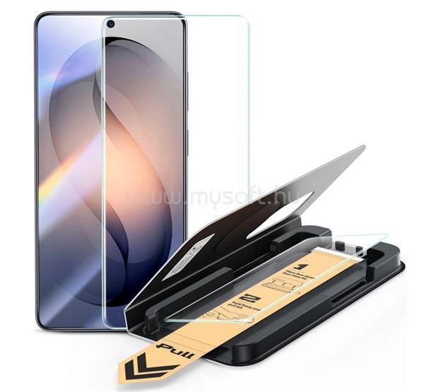 ESR Samsung S26 Ultra ESR ULTRAFIT ARMORITE PRO képernyővédő üveg 2.5D, EXTRA erős + segédkeret, ÁTLÁTSZÓ
