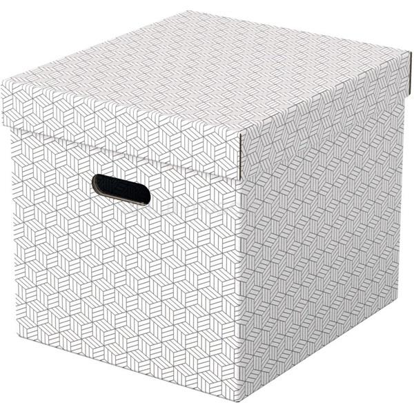 ESSELTE Home kocka alakú 3db/csomag fehér tárolódoboz