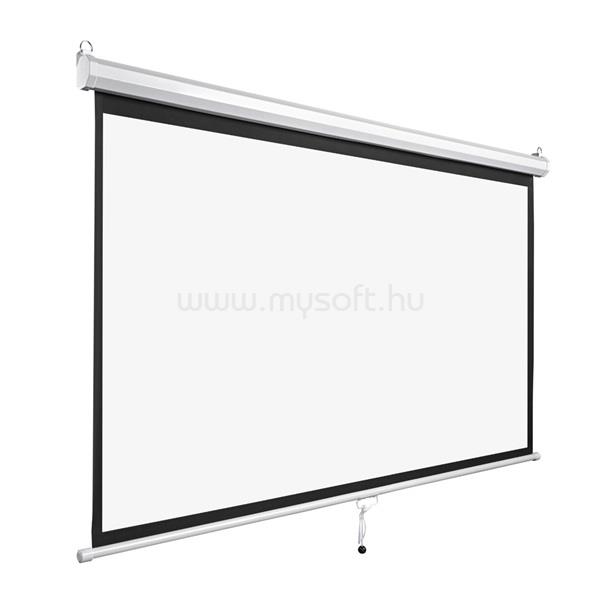 EVEREST 133" (1:1) manuális fali vászon - MPP-240 (240 x 240 cm, fehér váz)