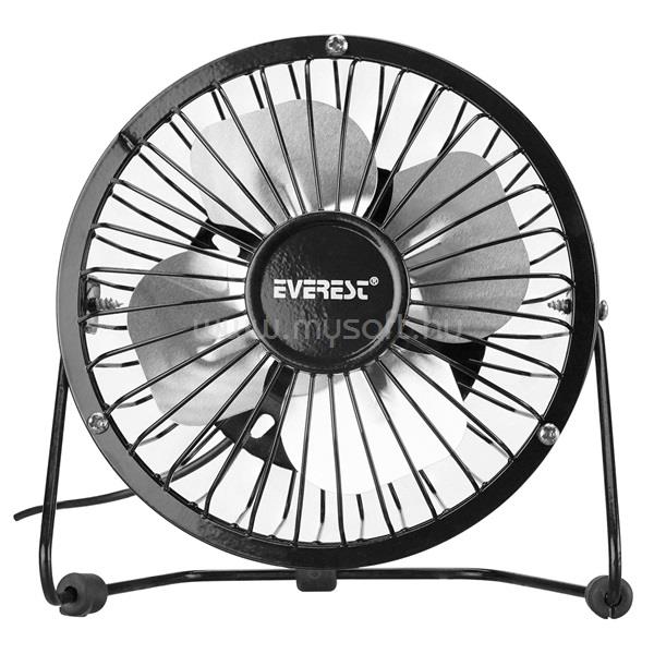 EVEREST EFN-482 asztali ventilátor (fém, USB, fekete)