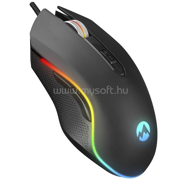 EVEREST SM-F09 TITANIO RGB gamer vezetékes egér (fekete)