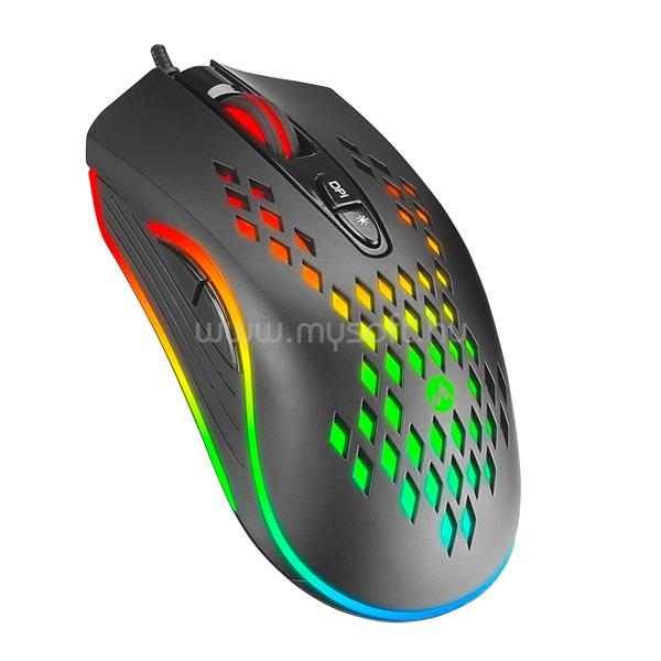EVEREST SM-G07 METAFOR RGB gamer vezetékes egér (fekete)