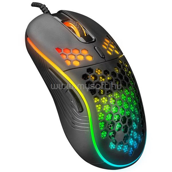EVEREST SM-G66 X-HOLE RGB gamer vezetékes egér (fekete)