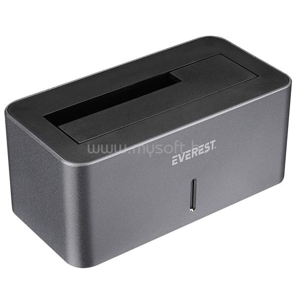 EVEREST HDD Dokkoló - HD3-530 (2,5"/3,5" HDD USB-A 3.0, Max.: 8TB, szürke)