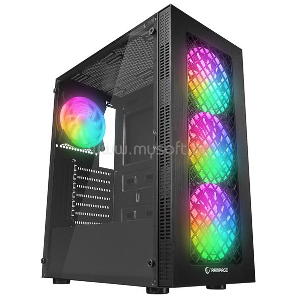EVEREST PLAID V1 fekete (táp nélküli) ablakos ATX ház