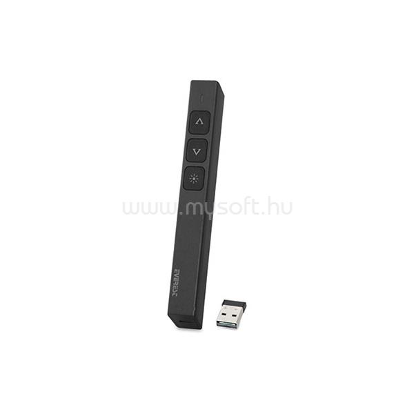 EVEREST Presenter - PSN-07B (Vezeték nélküli,  2.4Ghz, Laser pointer, Plug & Play, fekete)