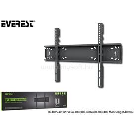 EVEREST TV állvány - TK-4085 (38"-85"-ig, Fali, ultra keskeny, 50kg teherbírás, Fekete) EVEREST_32104 small