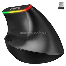 EVEREST SMW-618 RGB Ergonomic Vertical vezeték nélküli egér (fekete) EVEREST_36222 small