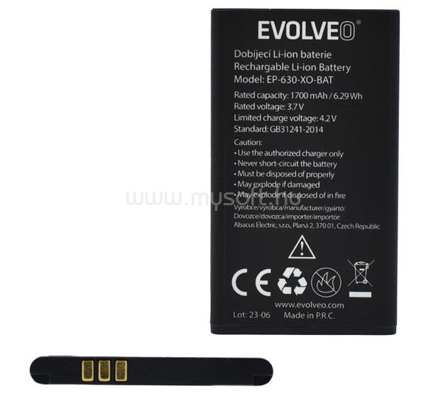 EVOLVEO Evolveo EP-630 EasyPhone XO akku 1700mAh LI-ION