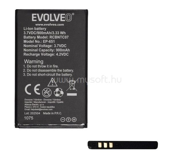 EVOLVEO Evolveo EP-650 EasyPhone XG akku 900mAh LI-ION