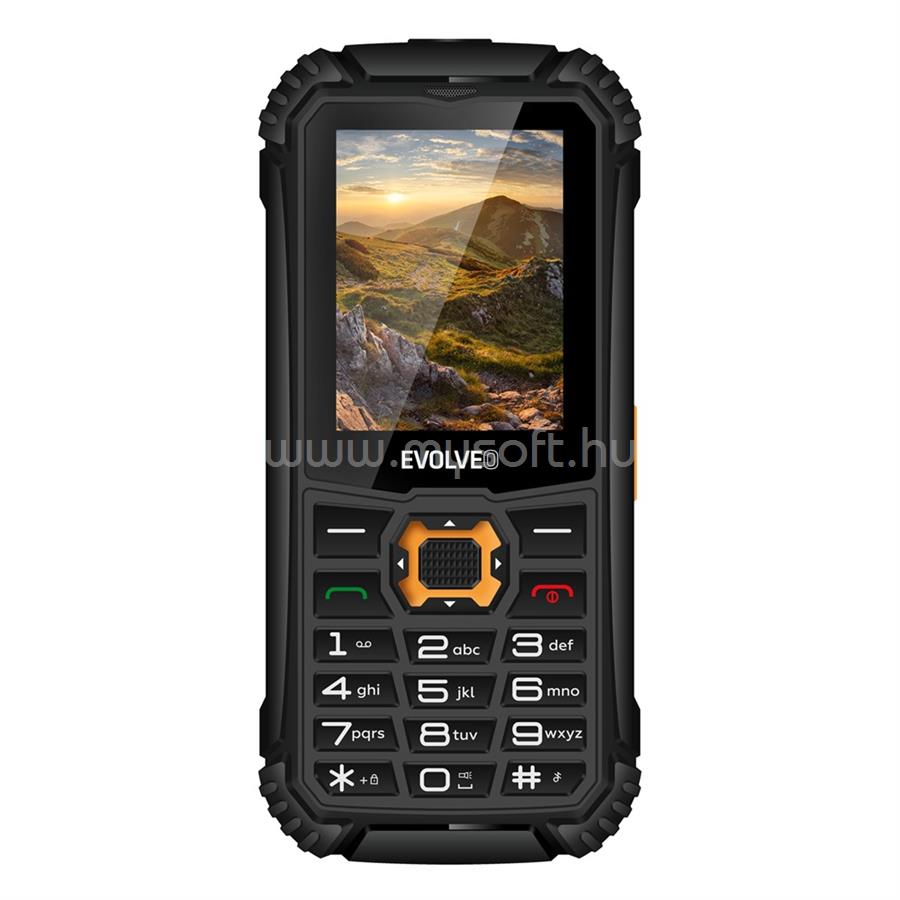EVOLVEO StrongPhone Q1 mobiltelefon (fekete-narancssárga)