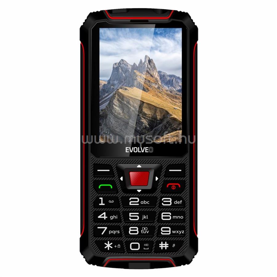 EVOLVEO Strongphone W4 Dual-SIM mobiltelefon (fekete/piros)