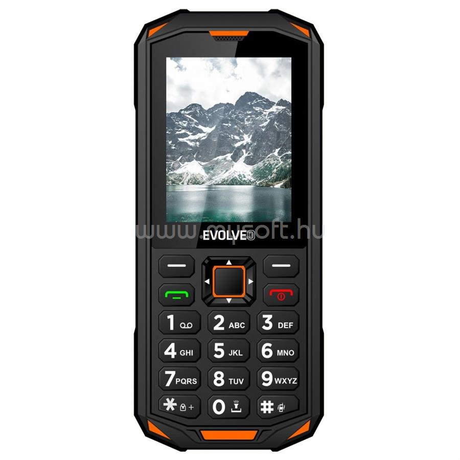 EVOLVEO Strongphone X5 Dual-SIM mobiltelefon (fekete/narancs)
