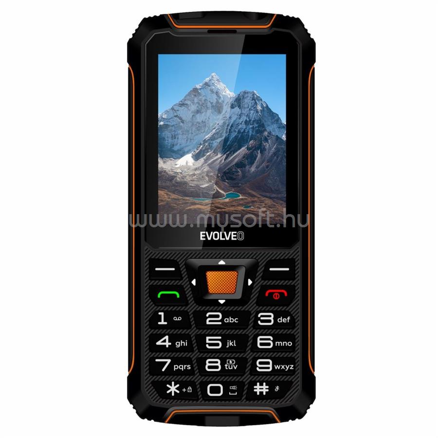 EVOLVEO STRONGPHONE Z6 Dual-SIM mobiltelefon (fekete-narancssárga)
