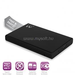 EWENT 2,5" SATA SSD/HDD screwless Black EW7044 small