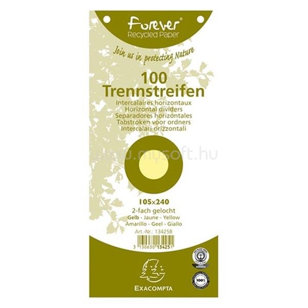 EXACOMPTA 105x240mm 100db/cs sárga elválasztócsík